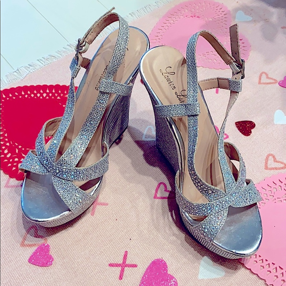 Silver Lauren Lorraine Wedges